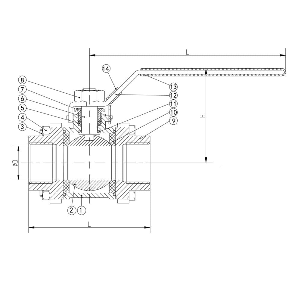 SS 3PC Ball Valve M3 - BSP (2)
