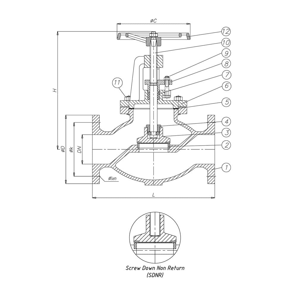 JIS 16K Straight Globe Valve (2)