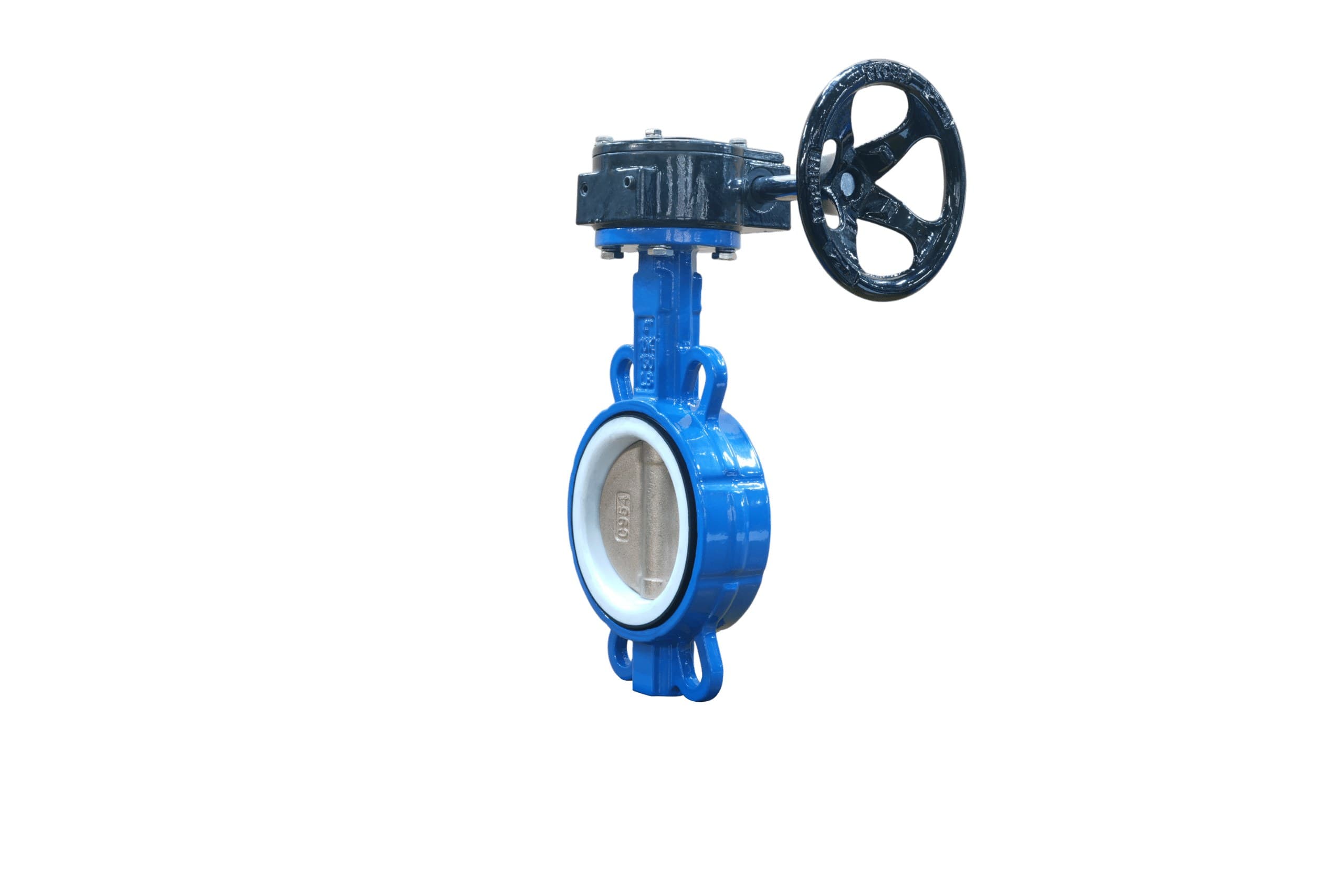 Aluminum Bronze Disc PTFE Seat Wafer Butterfly Valve with Gear Operator (5)