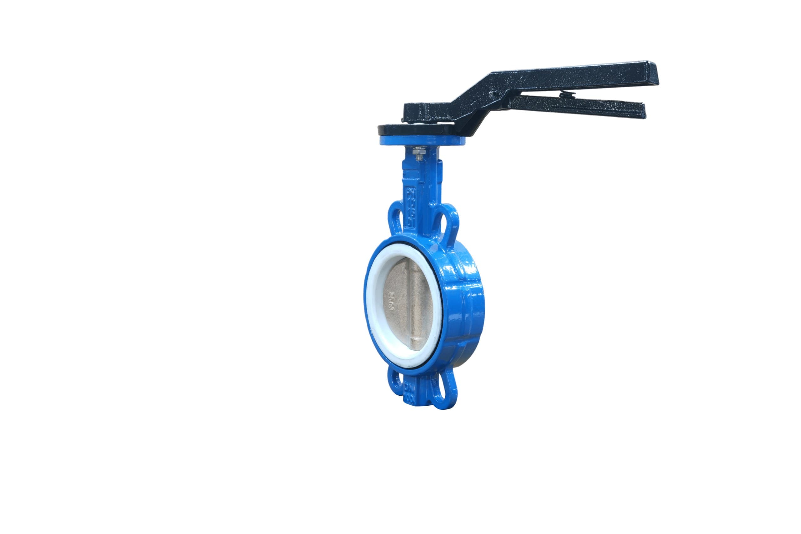 Aluminum Bronze Disc PTFE Seat Wafer Butterfly Valve with Handle (5)