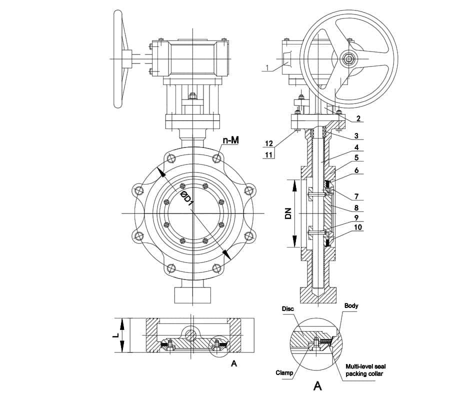 Metal Seated Eccentric Butterfly Valve (4)