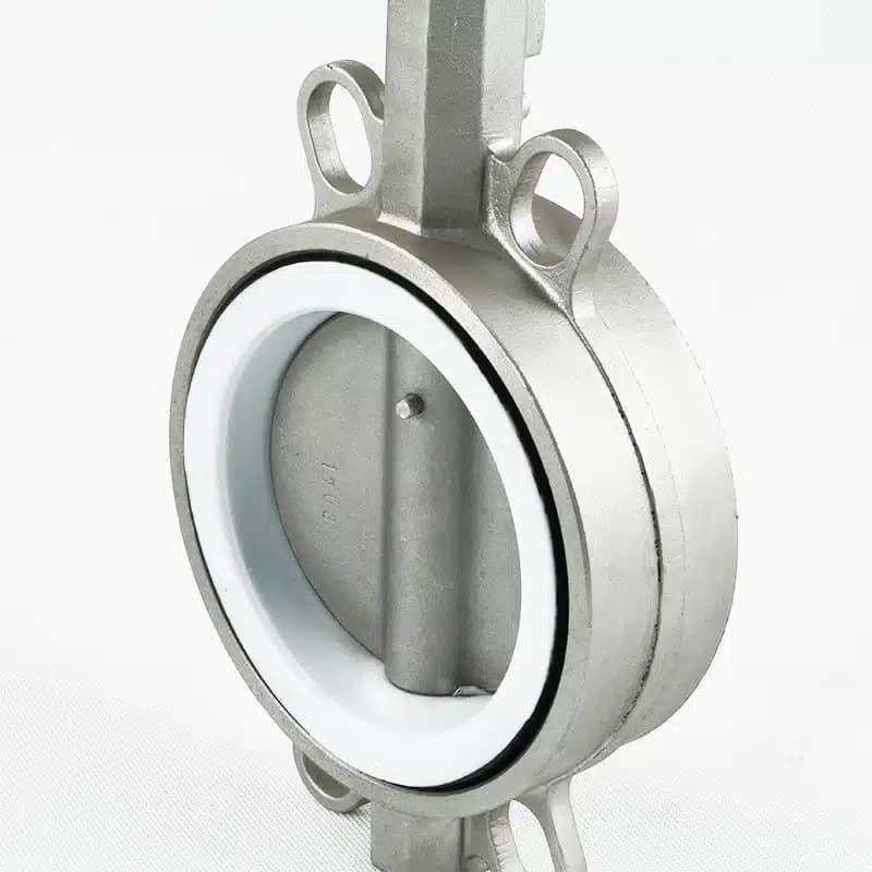 Pneumatic Actuator PTFE Seat Stainless Steel Wafer Butterfly Valve (2)