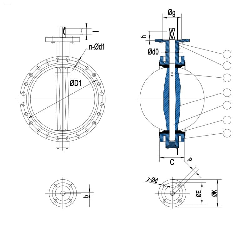 PTFE Seat Flange Butterfly Valve (4)