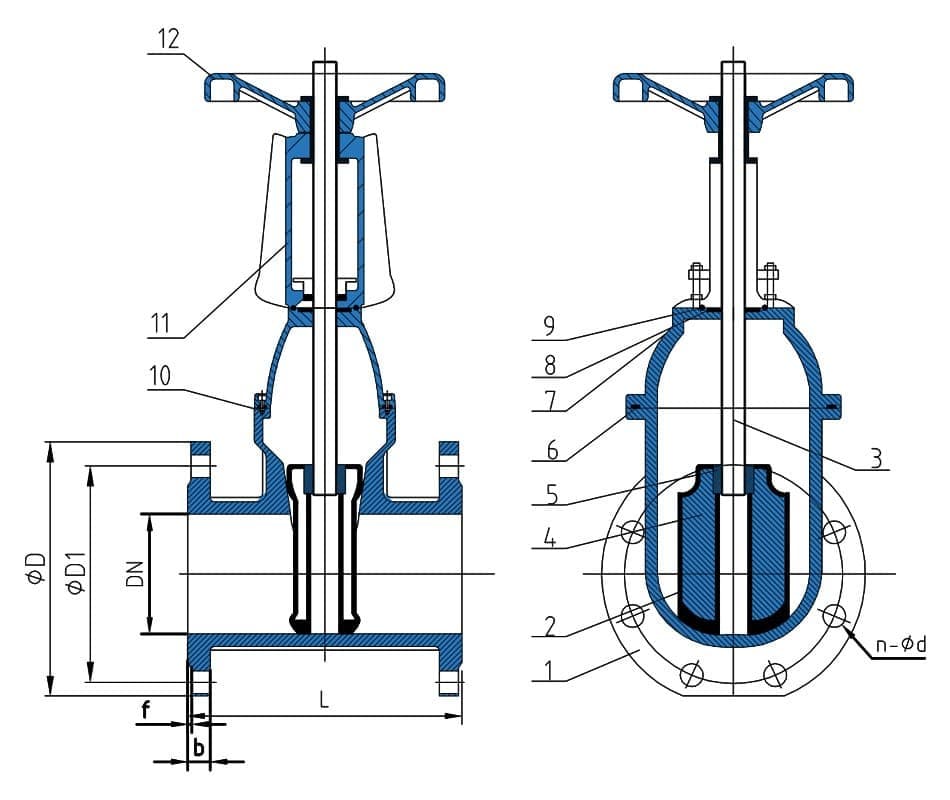 Rising Stem Resilient Seat Gate Valve (4)