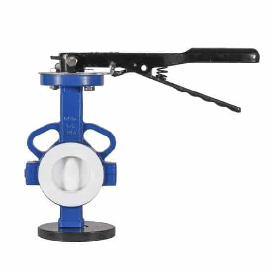 Two Holes PTFE Wafer Butterfly Valve (3)