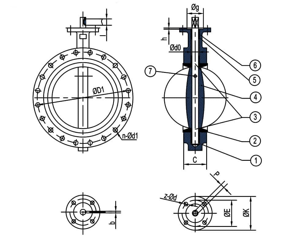 Wcb Carbon Steel Flange Butterfly Valve (3)