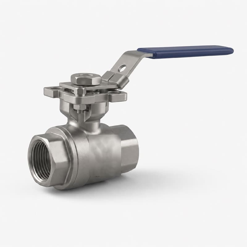 SS 2PC Ball Valve - BSP (ISO 5211)