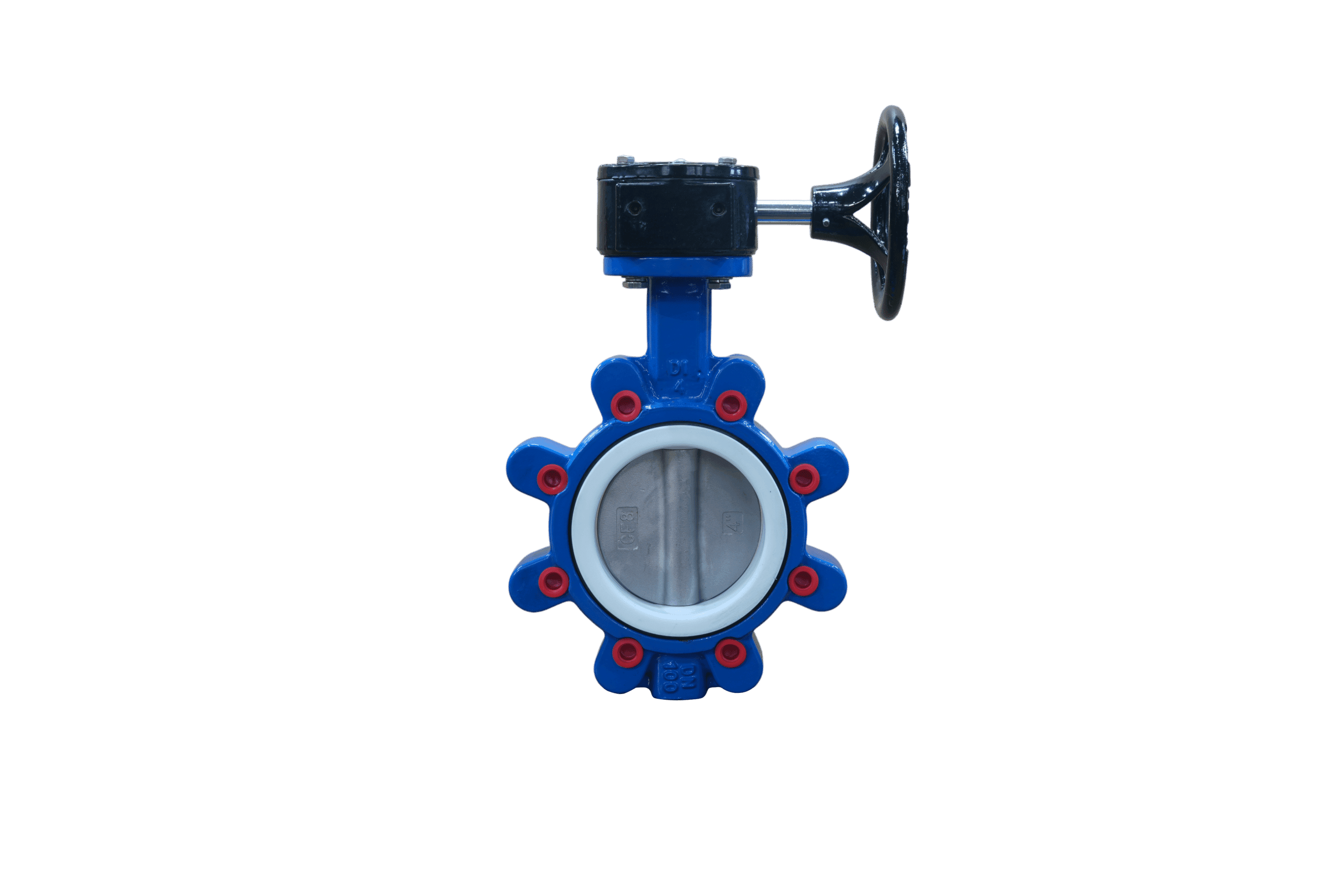 SS304 Disc PTFE Seat Lug Butterfly Valve with Gear Operator