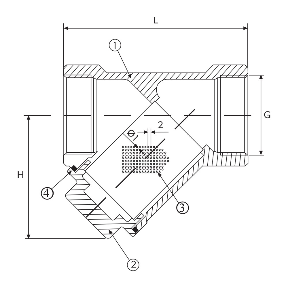 Stainless Steel Strainer drawing 1