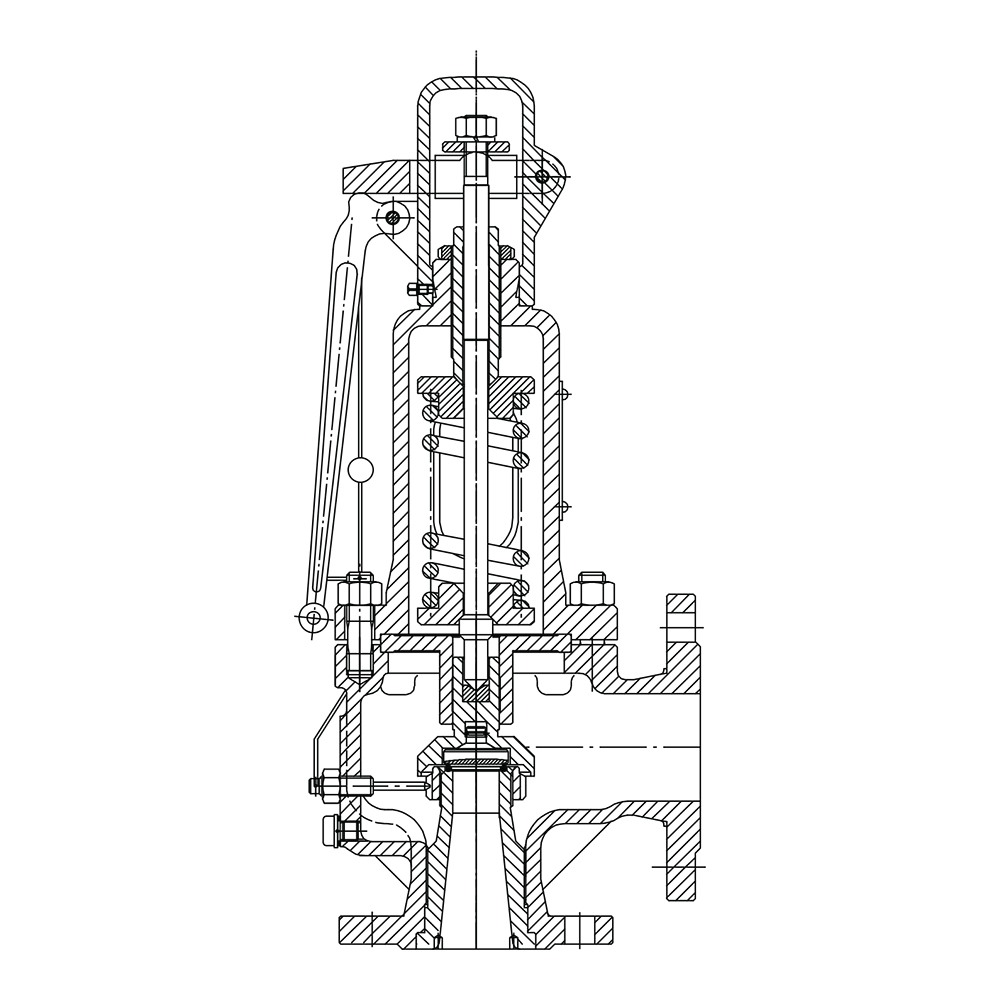 Spring Load Nozzle Type Pressure Relief Safety Valve drawing 1