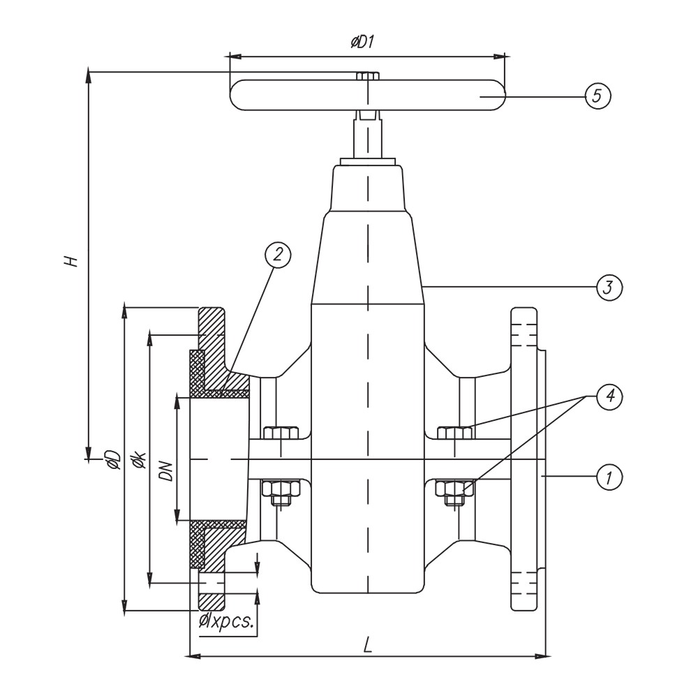 Pinch Valve drawing 1