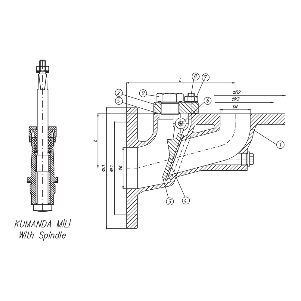 Angle Form Storm Valve drawing 1