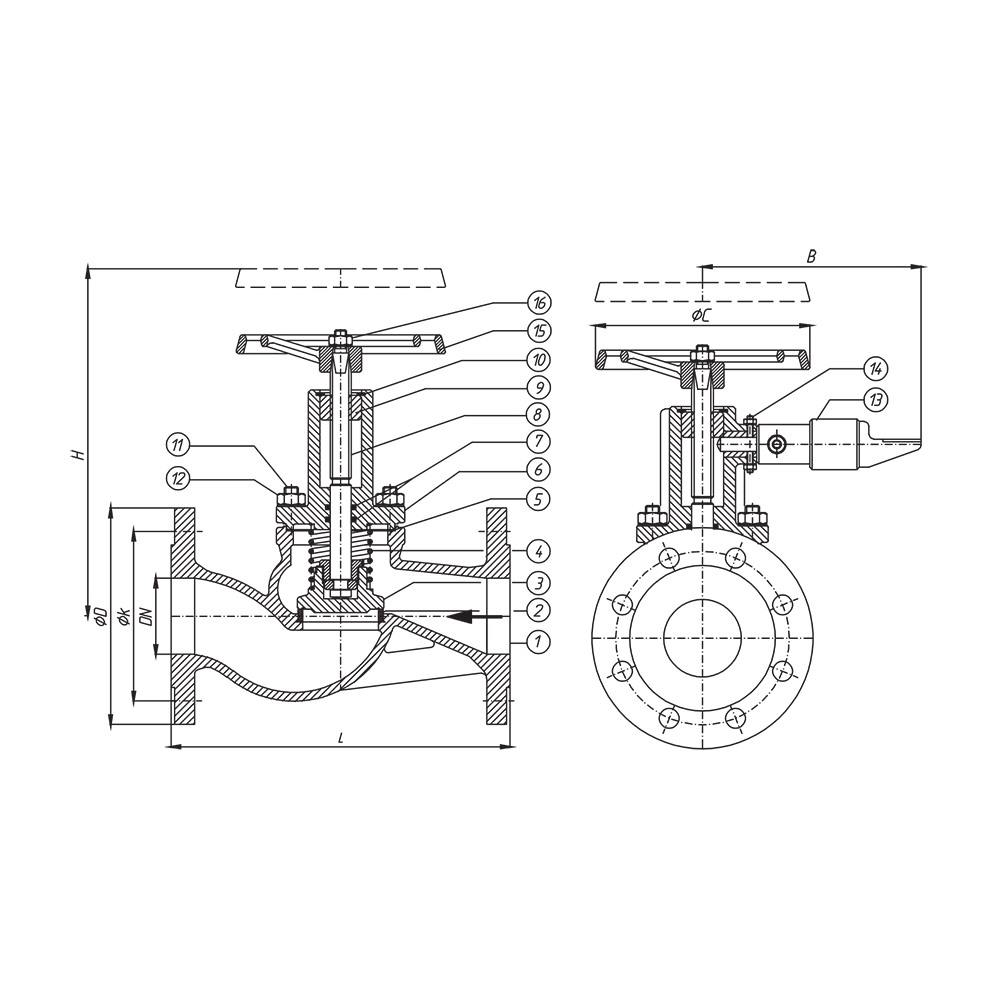 Quick Closing Valve Straight Form drawing 1
