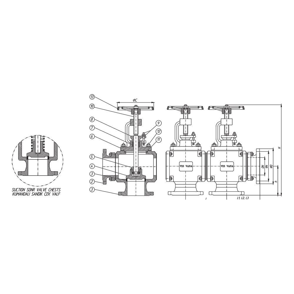 Valve Chest Stop & SDNR drawing 1