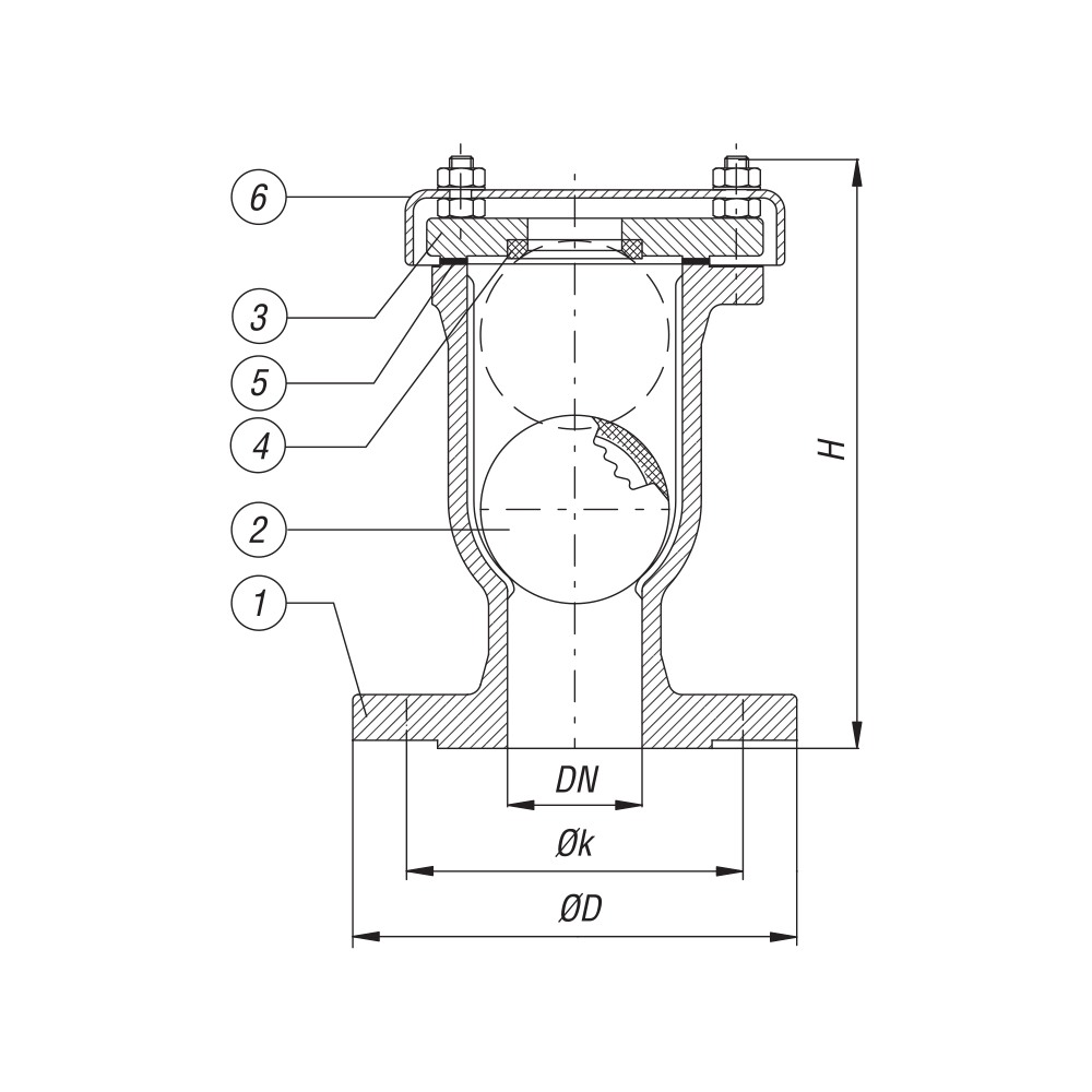 Single & Double Air Release Valve drawing 1