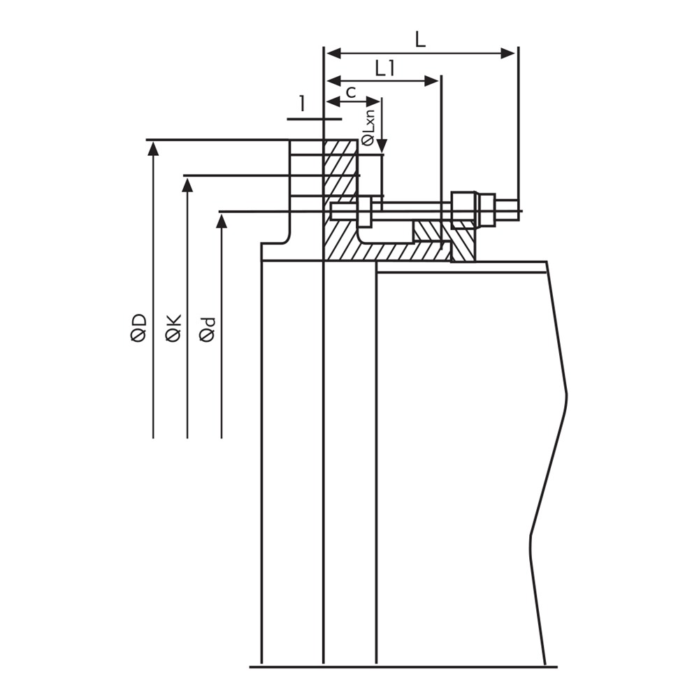 Flange Adaptor drawing 1