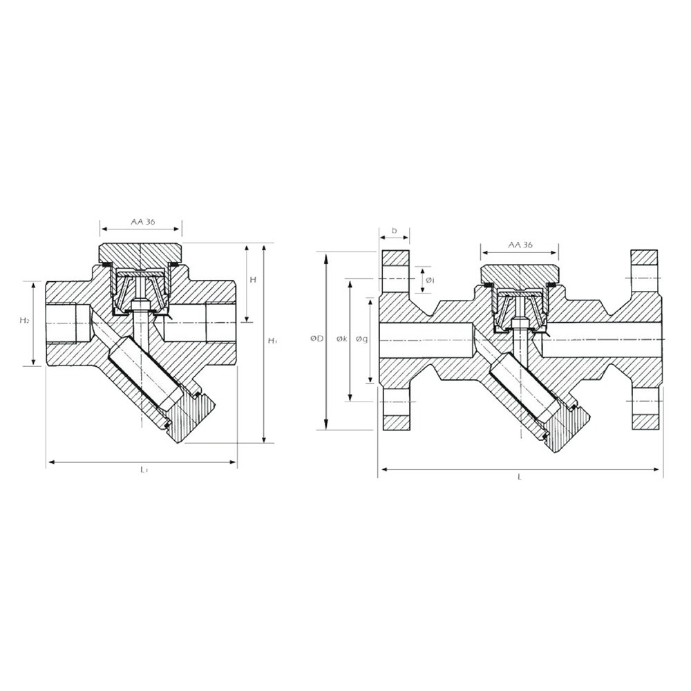 Termodynamic Steam Trap drawing 1