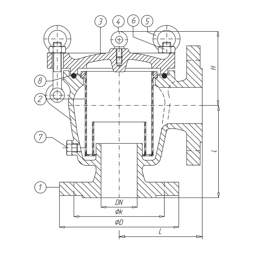 Angle Type Mud Box With Quick Release Bonnet drawing 1