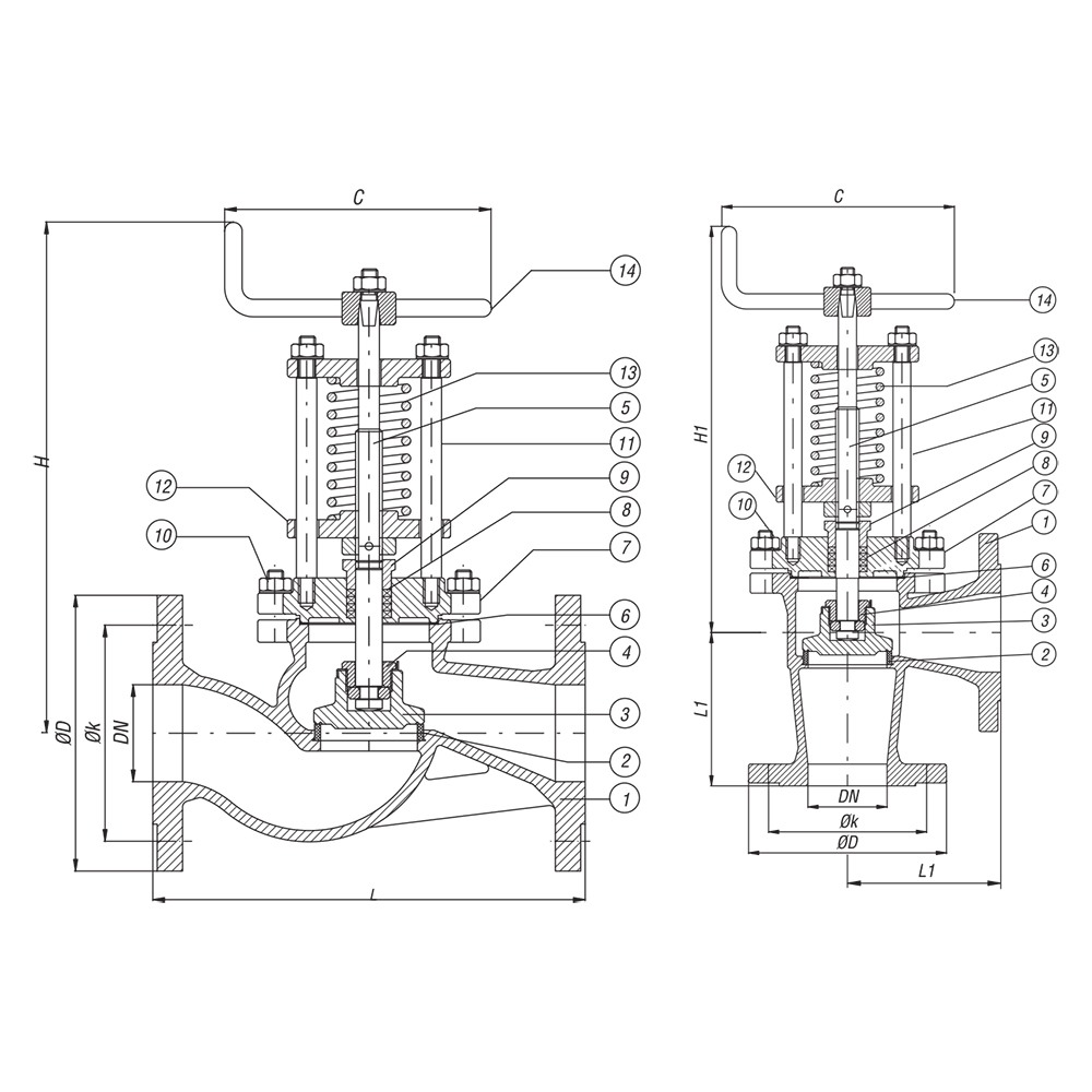 Discharge (Overboard) Valve (Marine) drawing 1