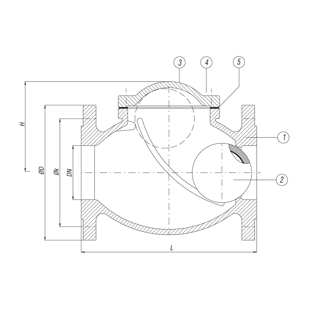 Ball Check Valve (Marine) drawing 1