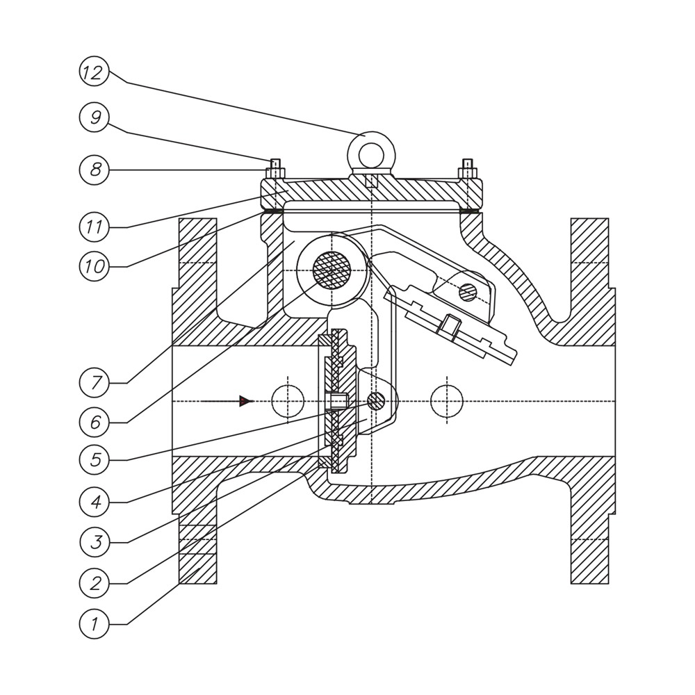 API Swing Check Valve drawing 1