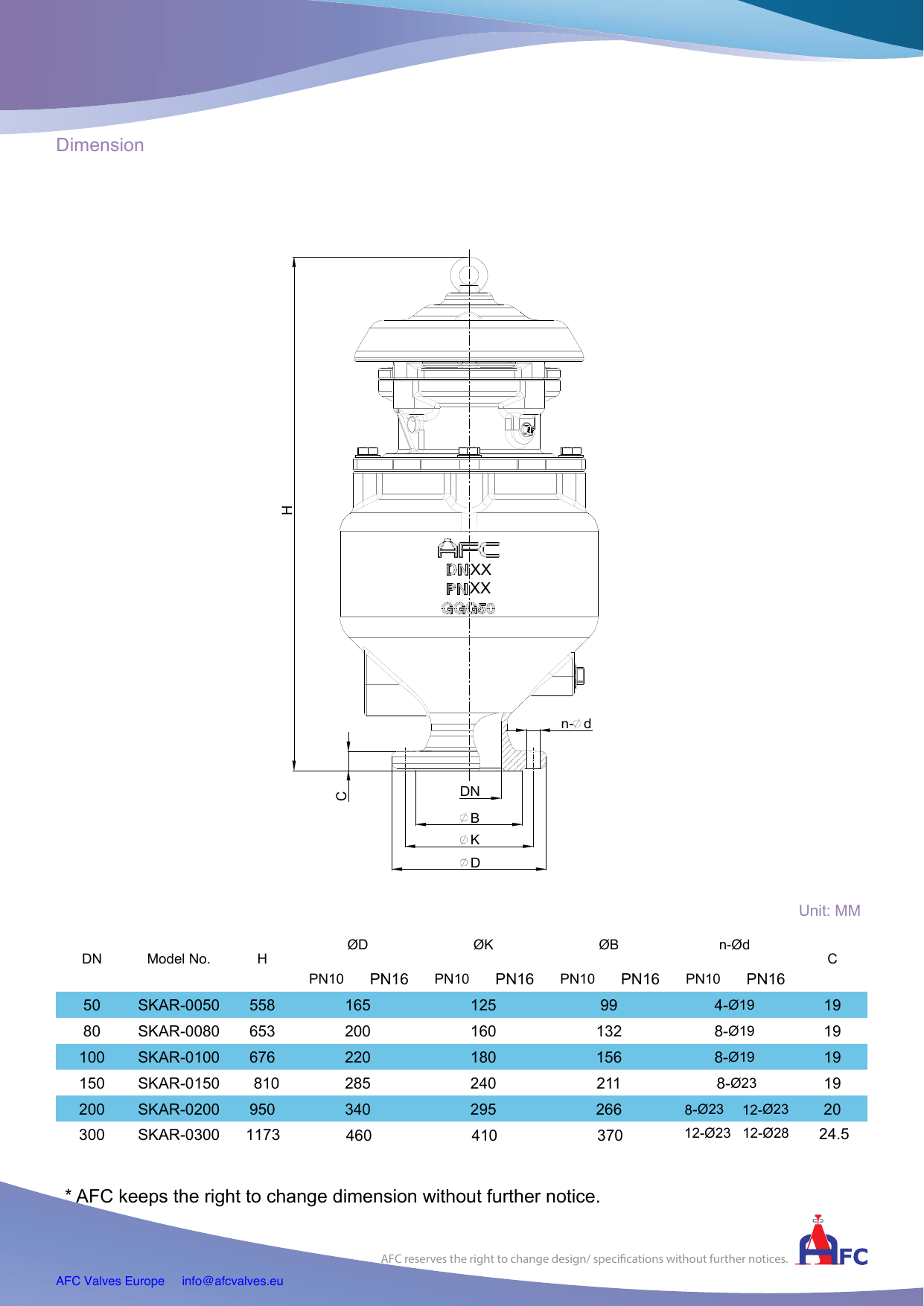 SKAR - Sewage Combination Air Release Valve drawing 3