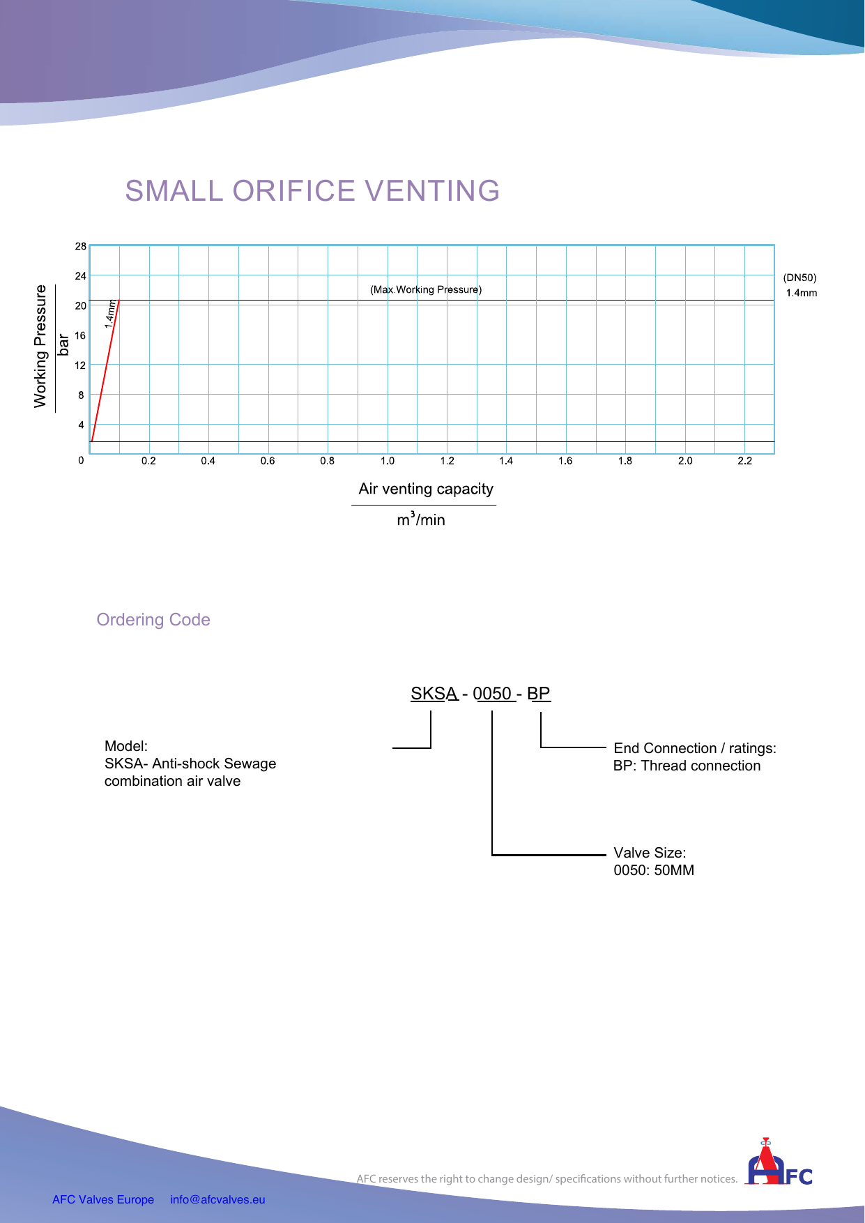 SKSA - Sewage Combination Air Release Valve (Anti-Shock) drawing 3