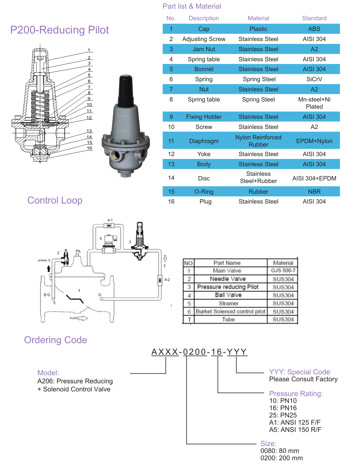 A206 Pressure Reducing Solenoid Control Valve drawing 3