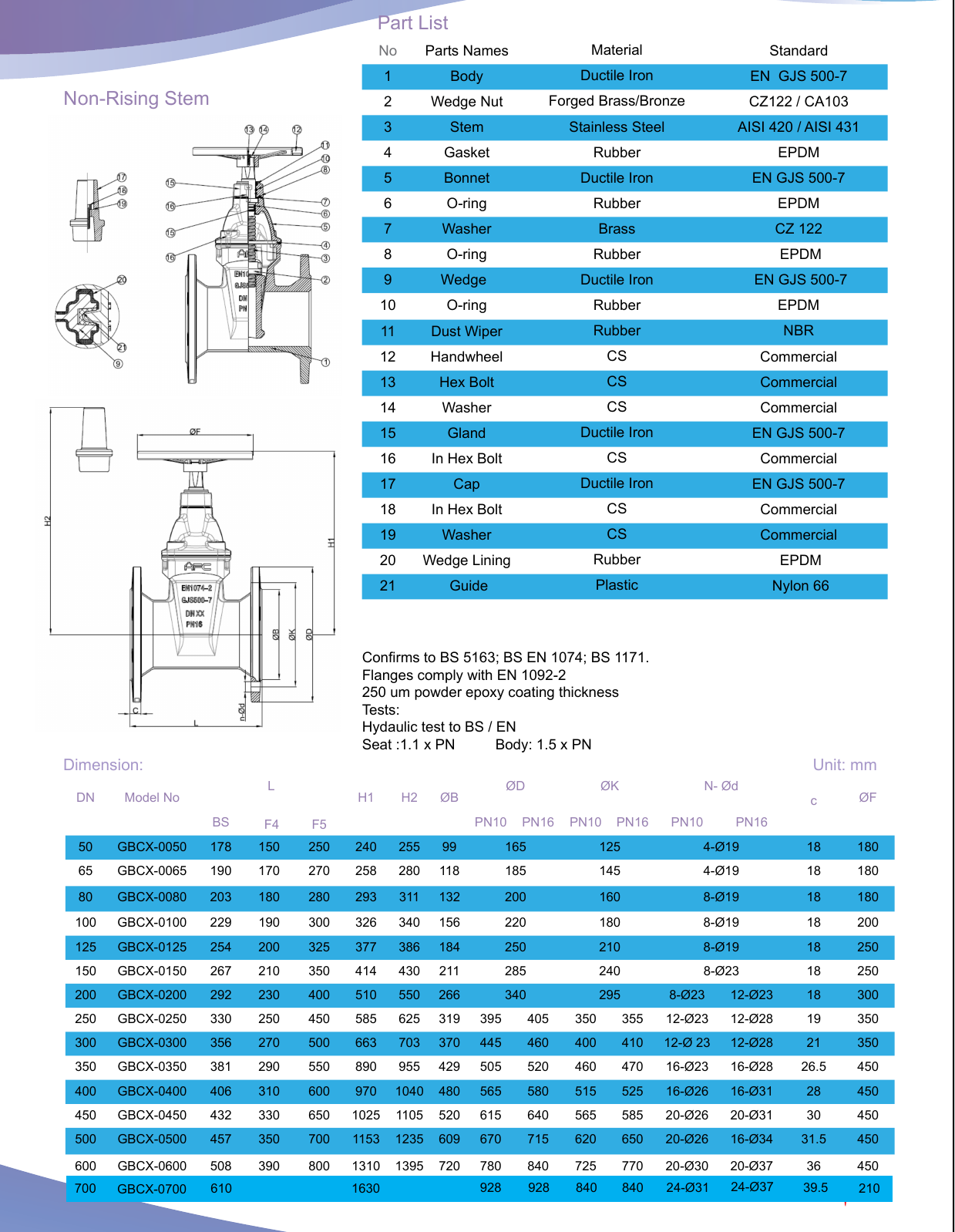 RSV Gate Valve - Bare Shaft drawing 2