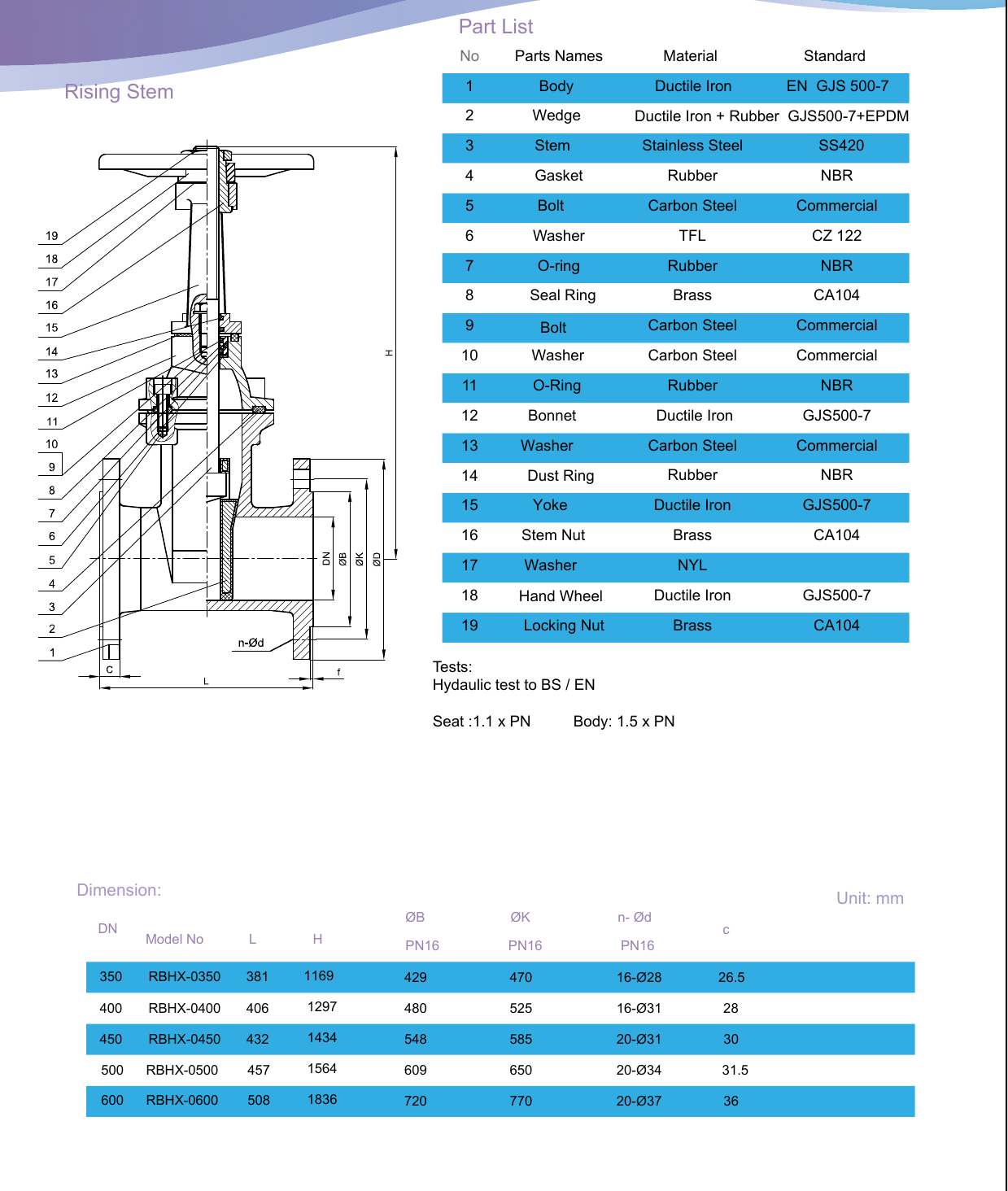 RSV Gate Valve - Bare Shaft drawing 5