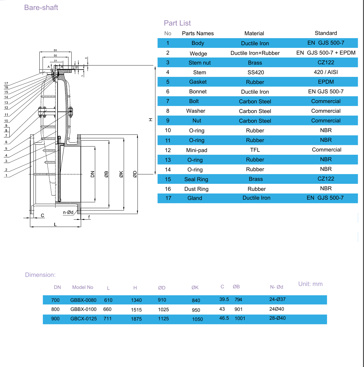 RSV Gate Valve - Rising Stem drawing 3