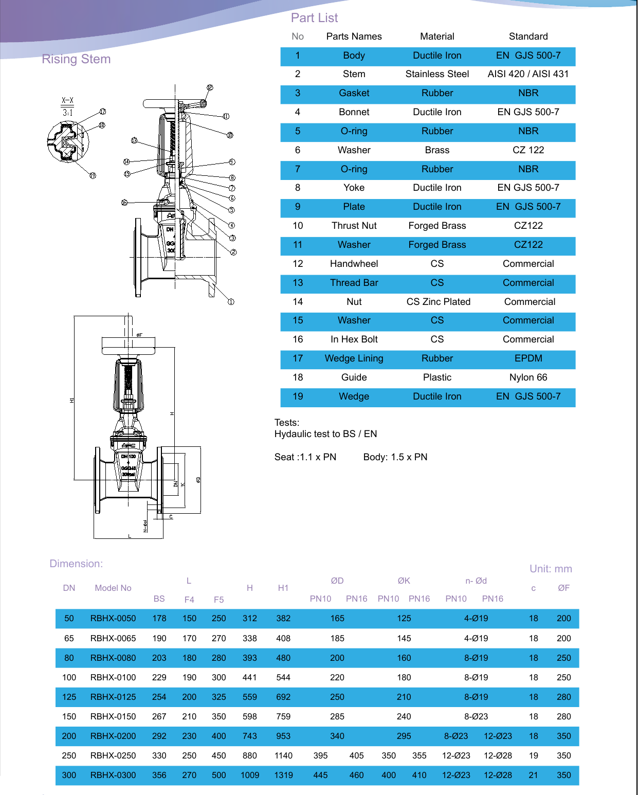 RSV Gate Valve - Rising Stem drawing 4