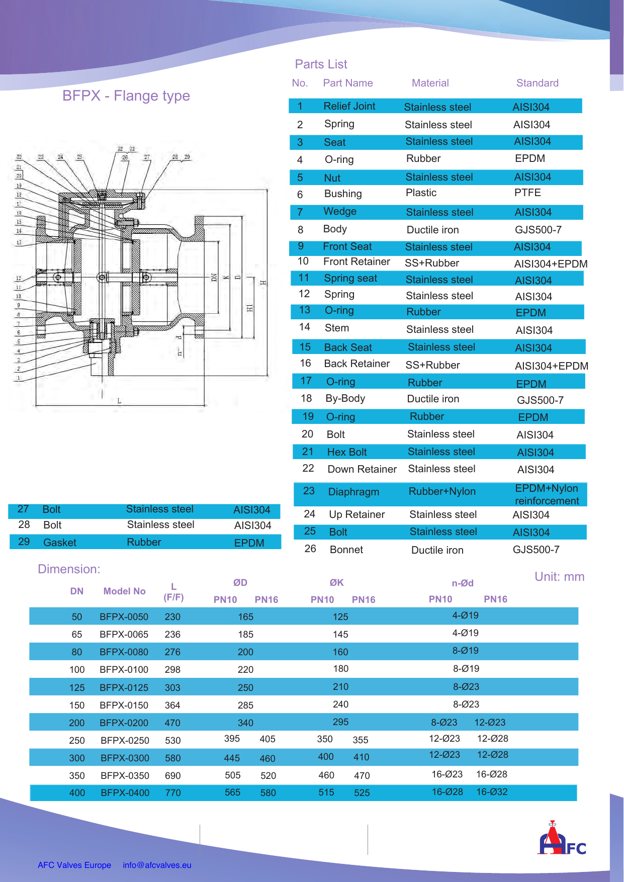 BFPX - Back Flow Preventer drawing 1