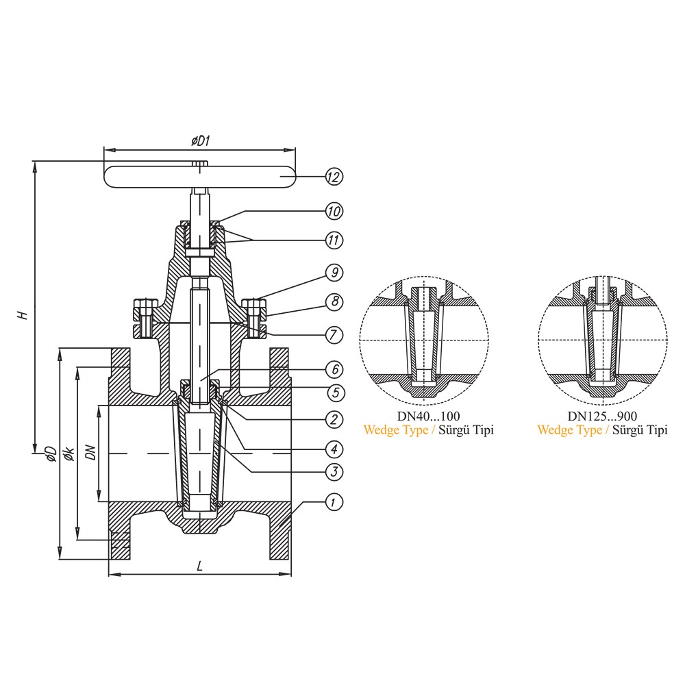 Gate Valve drawing 1