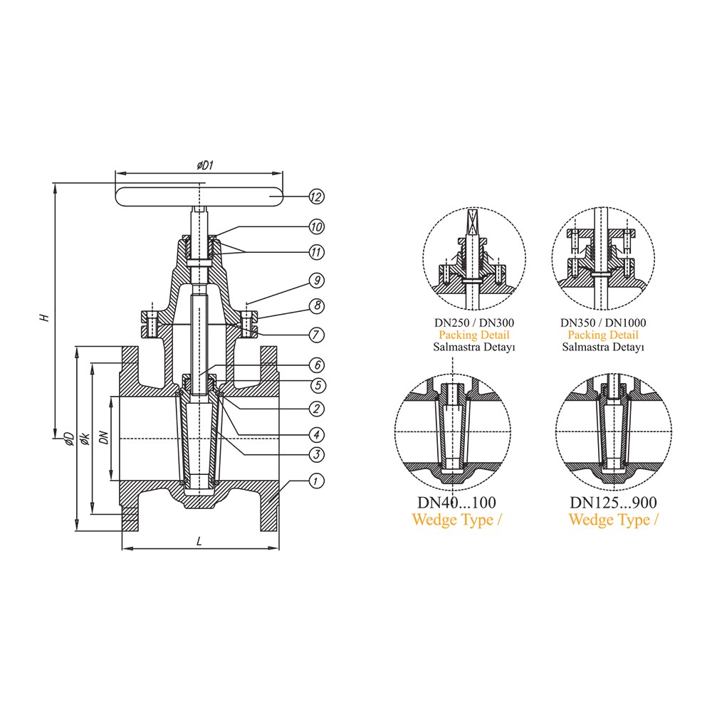Gate Valve drawing 1