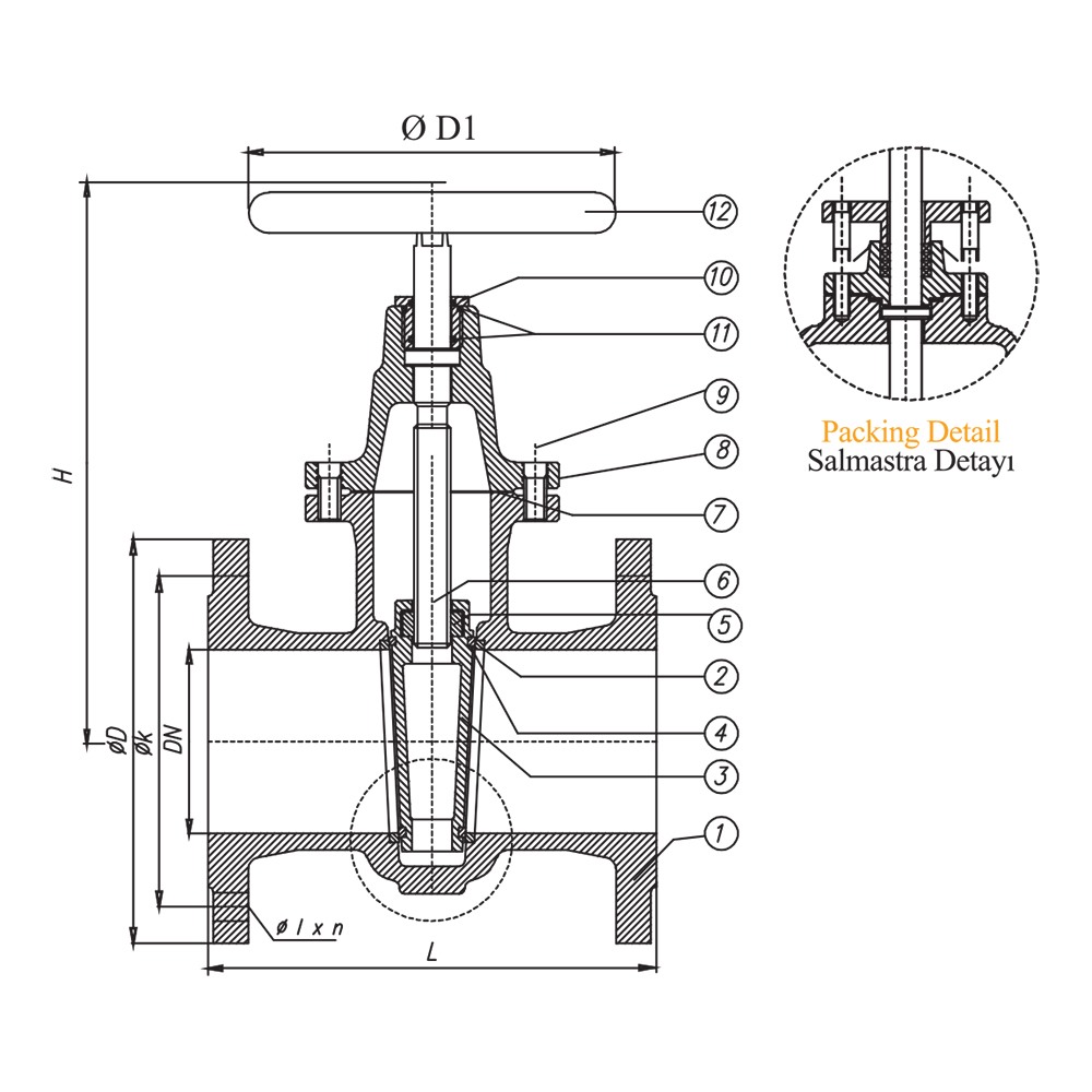 Gate Valve drawing 1