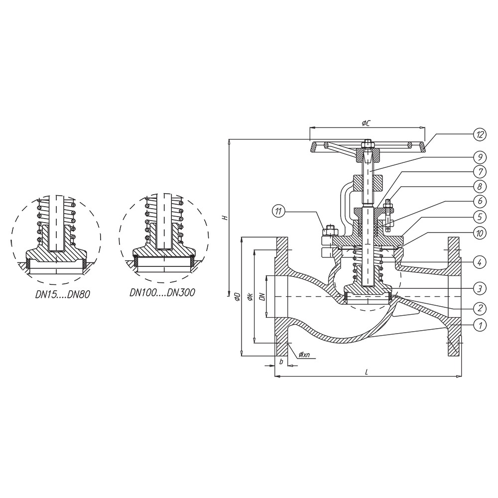 Straight Type Cast Steel Controlled Check Valve (SDNR) drawing 1