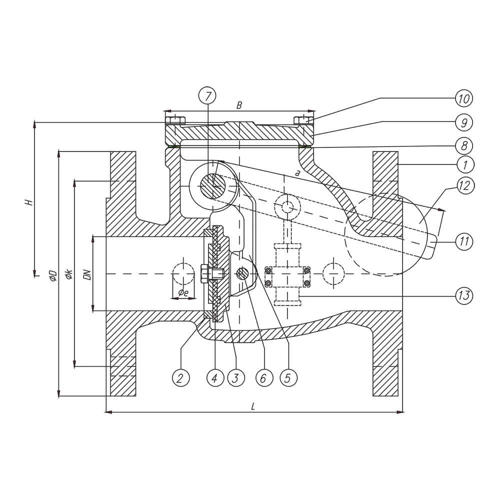 Swing Check Valve drawing 1