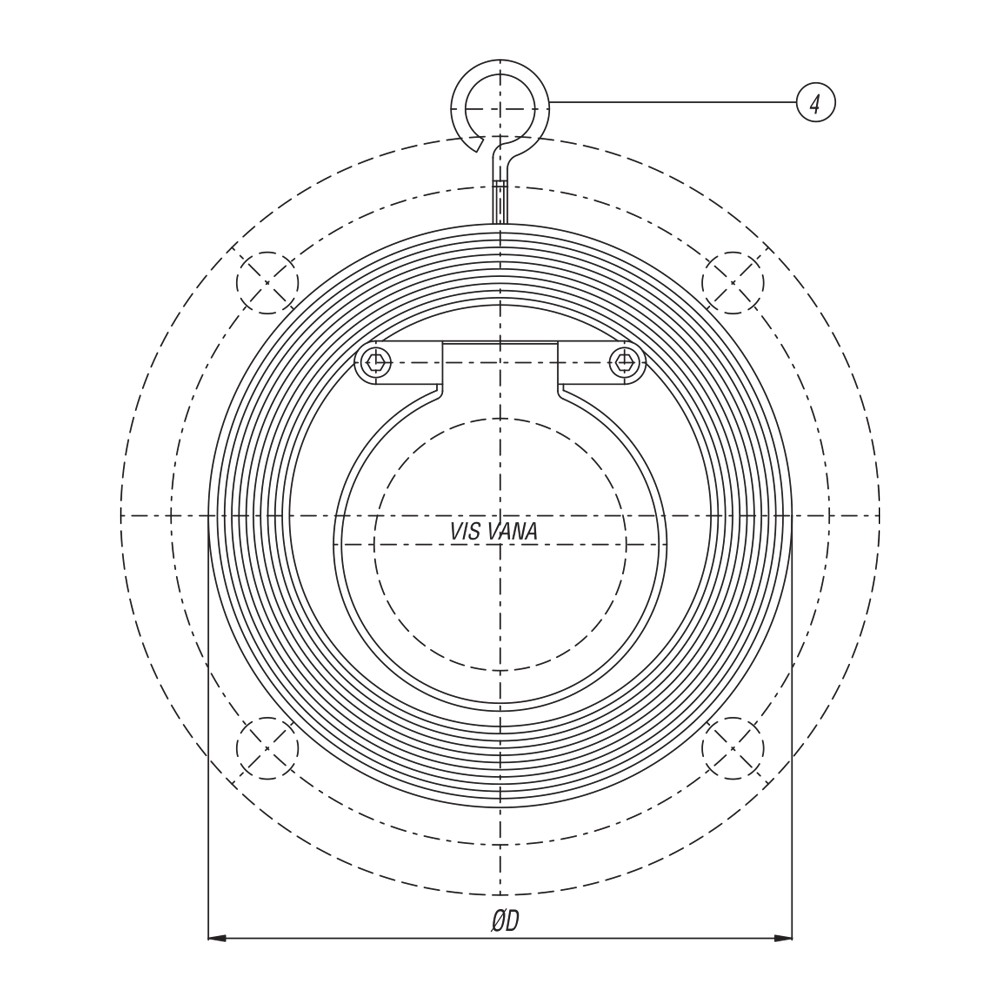 Wafer Check Valve drawing 1
