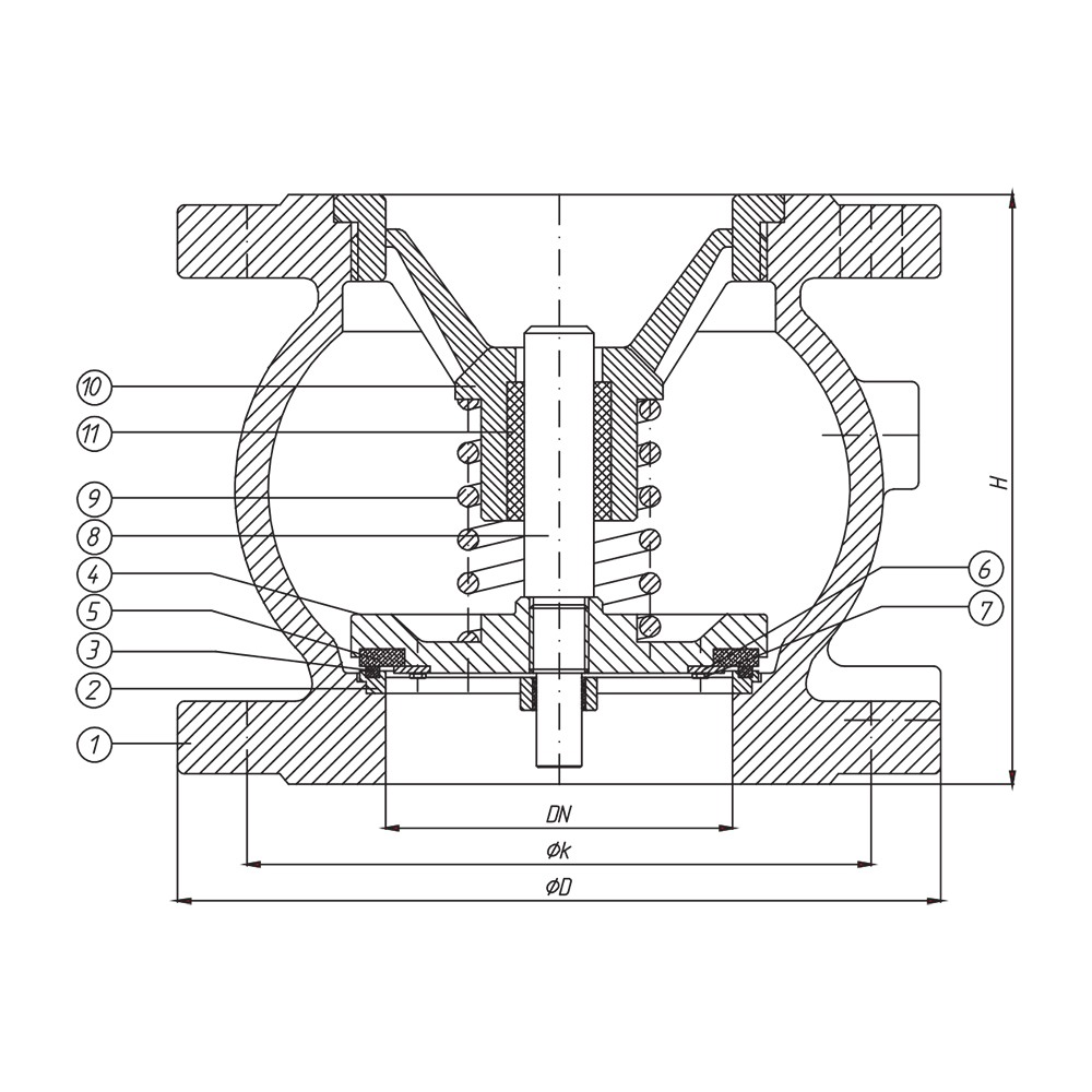 Nozzle (Silent) Check Valve drawing 1